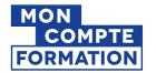 Logo de la plateforme Mon Compte Formation, pour que chaque actif puisse utiliser son CPF et suivre une formation chez modula formation